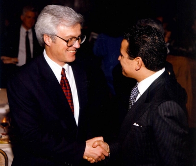 Kamel Ghribi with Vitaly Ivanovich Churkin, former Ambassador of Russia to the United Nations - 1995, New York