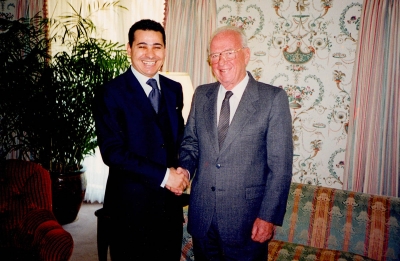 Kamel Ghribi with Yitzhak Rabin, former Prime Minister of Israel - 1995, Washington