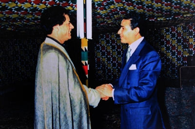 Kamel Ghribi with Muammar al-Gaddafi, former Leader of Libya - 1994, Libya