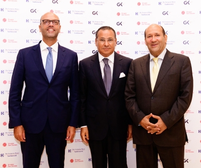 Chairman Kamel Ghribi; Angelino Alfano, President of Gruppo San Donato, Italy; Hisham Badr, Ambassador of Egypt, Italy.