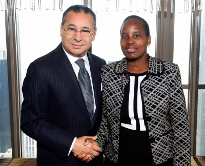Chairman Kamel Ghribi; Unity Dow, Minister of International Affair and Cooperation, Botswana.