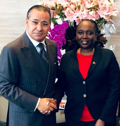 Chairman Kamel Ghribi; Silvia Paula Valentin Lutukuta, Minister of Health, Republic of Angola.