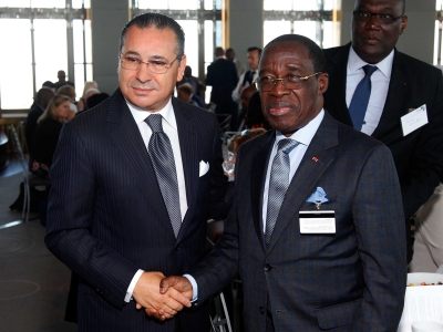 Chairman Kamel Ghribi; Eugène AKA Aouélé, Minister of Health and Public Hygiene, Republic of Ivory Coast.