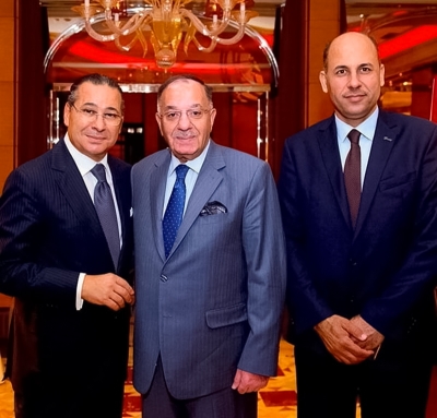 Chairman Kamel Ghribi; Adbel Latif Nayef, Vice President of the Iraqi State Council; Saqer Nasser Al Raissi, Ambassador of Arab Emirate, Italy.