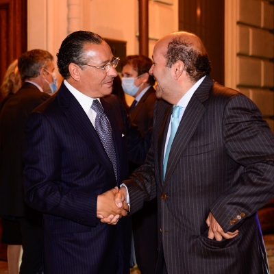 Chairman Kamel Ghribi; Hisham Badr, Ambassador of Egypt, Italy.
