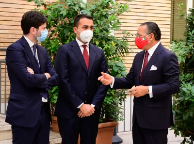 Chairman Kamel Ghribi; Roberto Speranza, Minister of Health, Italy; Luigi Di Maio, Minister of Foreign Affairs and International Co-Operation, Italy.
