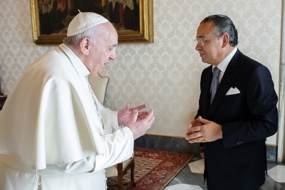 Chairman Kamel Ghribi; Pope Francis, Pontifex Maximus.