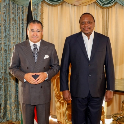 Chairman Kamel Ghribi; Uhuru Kenyatta, President of the Republic; Kenya.