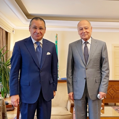 Chairman Kamel Ghribi; Ahmed Aboul Gheit, Secretary General, Arab League.