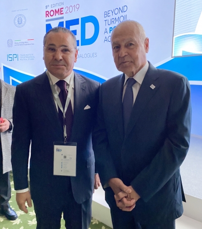 Chairman Kamel Ghribi; Ahmed Aboul Gheit, Secretary General, Arab League.