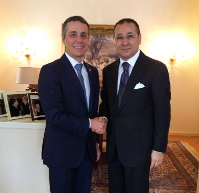 Chairman Kamel Ghribi; Ignazio Cassis, Head of the Federal Department of Foreign Affairs, Switzerland.