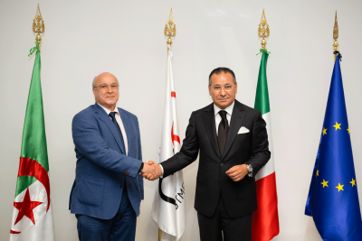Chairman Kamel Ghribi; Ahmed Boutache, Ambassador of Algeria, Italy