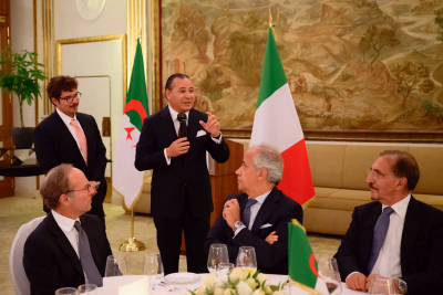Kamel Ghribi with Giovanni Pugliese, Ambassador of Italy in Algiers, Matteo Piantedosi, Prefect of Rome, Ignazio La Russa, Vice President of the Italian Senate.