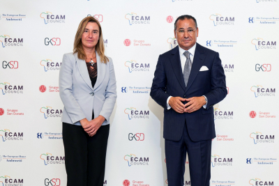 Chairman Kamel Ghribi with Federica Mogherini, Rector, College of Europe