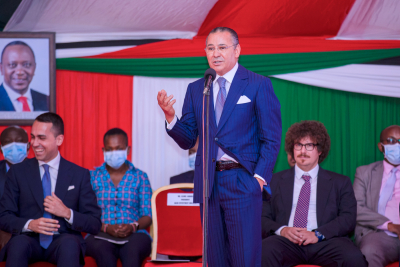 Cerimony for the laying of the foundation stone at the construction site for the new Kenya International Mental Wellness Hospital.