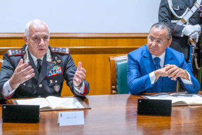 Chairman Kamel Ghribi with Honourable Teo Luzi, General Commander of the Carabinieri