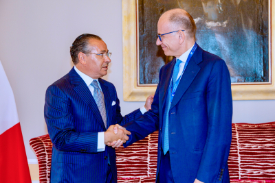 Chairman Kamel Ghribi with Enrico Letta, Secretary of the Democratic Party