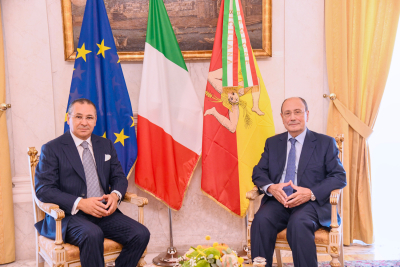 Chairman Kamel Ghribi with Honourable Renato Schifani President of Regione Sicilia