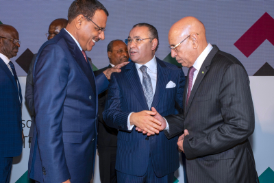 Chairman Kamel Ghribi with H.E. Mohamed Bazoum, President of Niger and H.E. Mohamed Ould Cheick El Ghazouani, President of Mauritania
