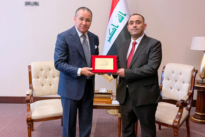Chairman Kamel Ghribi with H.E. Ziad Ali Fadhil, Minister of Electricity of Iraq
