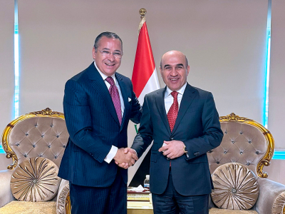 Kamel Ghribi with Honourable Bangen Rekani, Minister of Housing and Reconstruction of Iraq