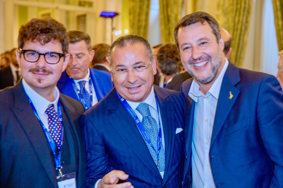 Chairman Kamel Ghribi with Matteo Salvini, Former Member of the European Parliament.