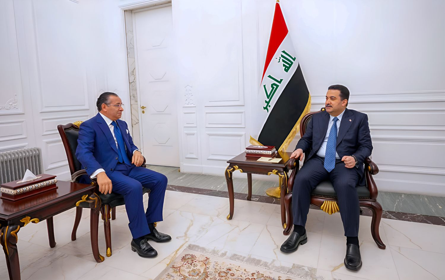 Chairman Kamel Ghribi with H.E. Mohammed Shia Al-Sudani, Iraqi Prime Minister.