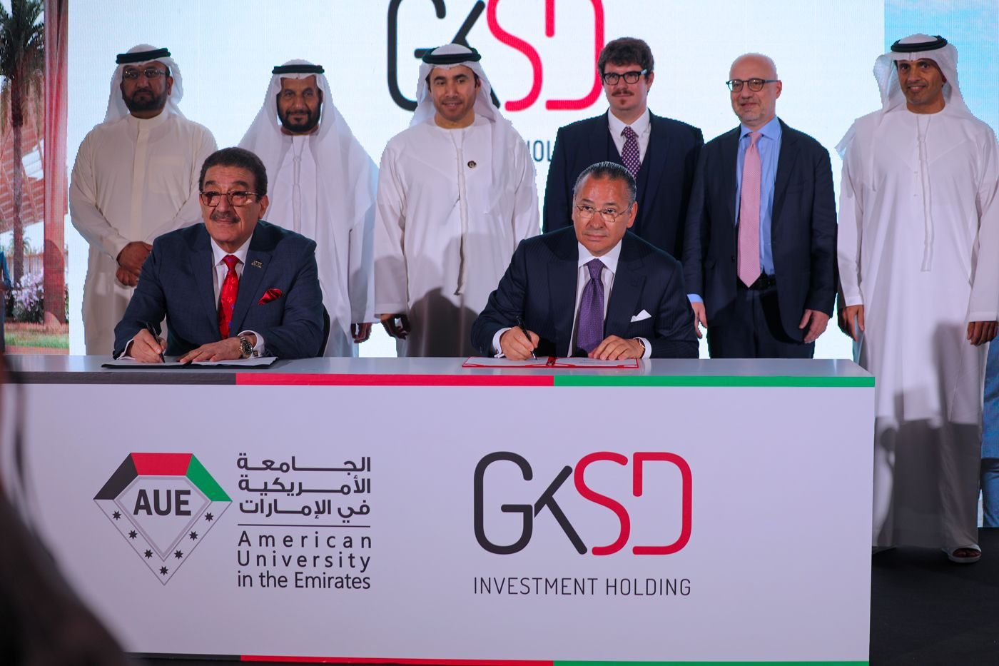 The role of education in building nations is key. GKSD is proud to undertake the design and development of the new campus of the  American University in the Emirates. The innovative architectural design will see the creation of a state-of-the-art learning facility. A new precedent in university architecture and engineering. The project is sustainable, resilient, and ecologically friendly with solar panels on the roof to create its own microclimate. GKSD Engineering is honoured to share Italian expertise and excellence in design and infrastructure development.  Delighted to have H.E.Lorenzo Fanara, Major General Ahmed Naser Al-Raisi, Professor Muthanna and other senior dignitaries at the signing ceremony held in Abu Dhabi between GKSD and AUE.