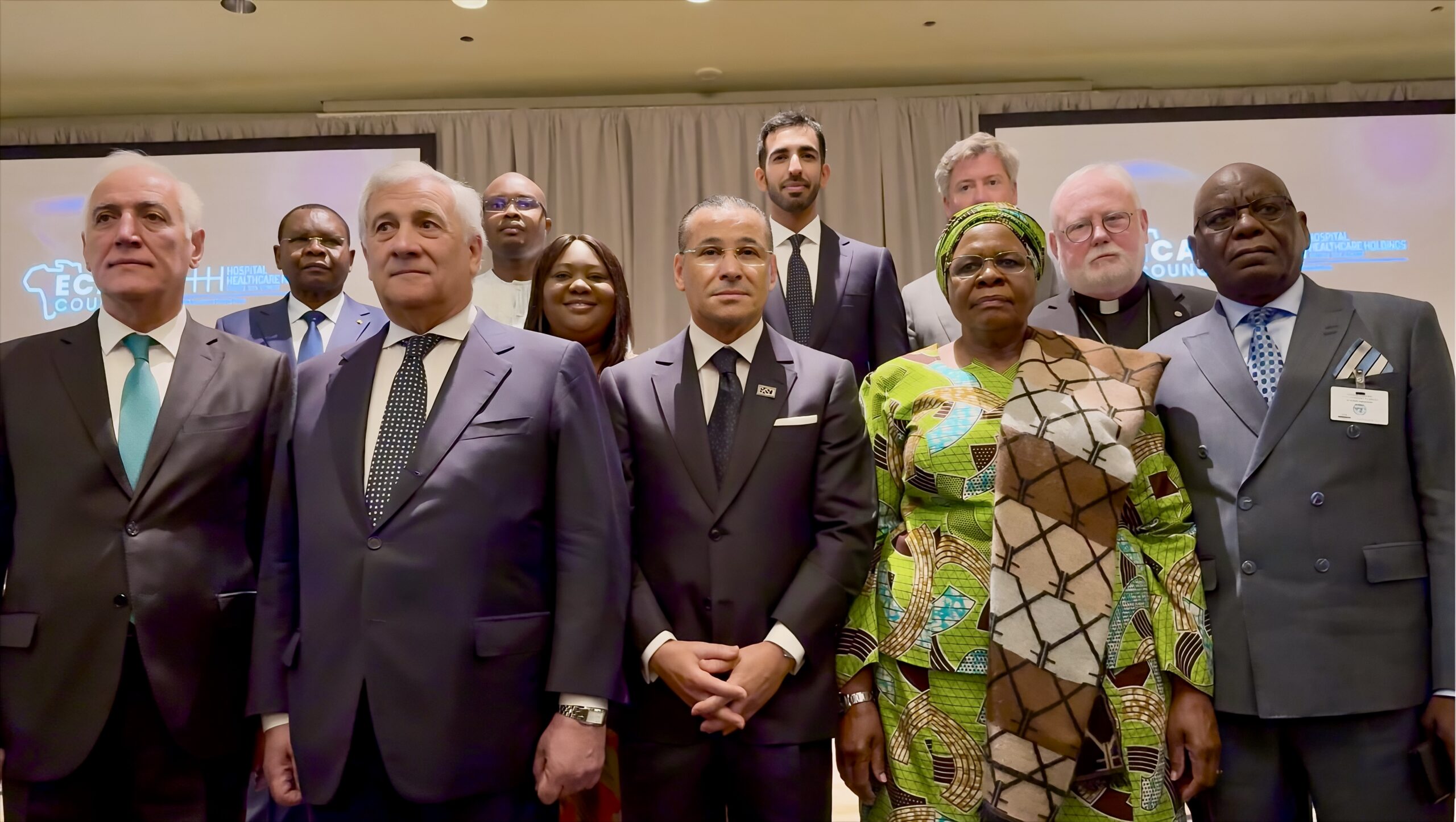 Kamel Ghribi with ⁠Antonio Tajani Deputy Prime Minister and Minister of Foreign Affairs and International Cooperation, Republic of Italy, ⁠Vahagn Khachaturyan, President, Republic of Armenia, ⁠Netumbo Nandi-Ndaitwah, President, Republic of Namibia, ⁠Archbishop Paul Gallagher, Secretary for Relations with States and International Organizations, Holy See, Vatican City), ⁠Benedikt Franke CEO, Munich Security Conference, ⁠Sheikh Shakhboot bin Nahyan AlNahyan Minister of State of Foreign Affairs, United Arab Emirates, ⁠Aissata M.B. Camara New York City’s Commissioner for International Affairs, ⁠Rimtalba Jean Emmanuel Ouédraogo Prime Minister, Burkina Faso, ⁠Allamaye Halina Prime Minister, Republic of Chad