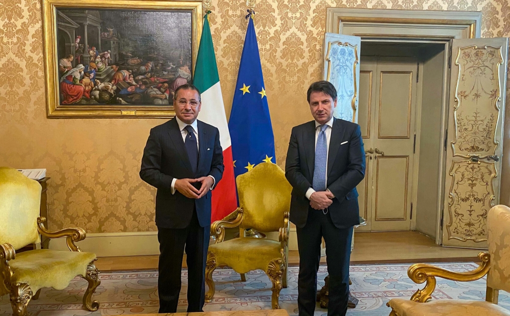 GK Chairmam Kamel Ghribi meets italian Prime Minister Giuseppe Conte in Rome