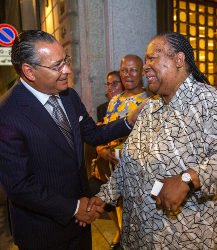 Dinner hosted in honour of Minister Naledi Pandor, the Minister of International Relations and Cooperation of South Africa in Milan