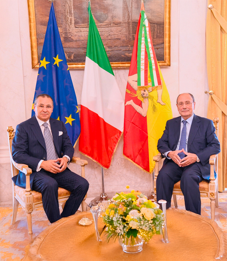 Meeting between the Sicilian Regional President Renato Schifani and Mr. Kamel Ghribi