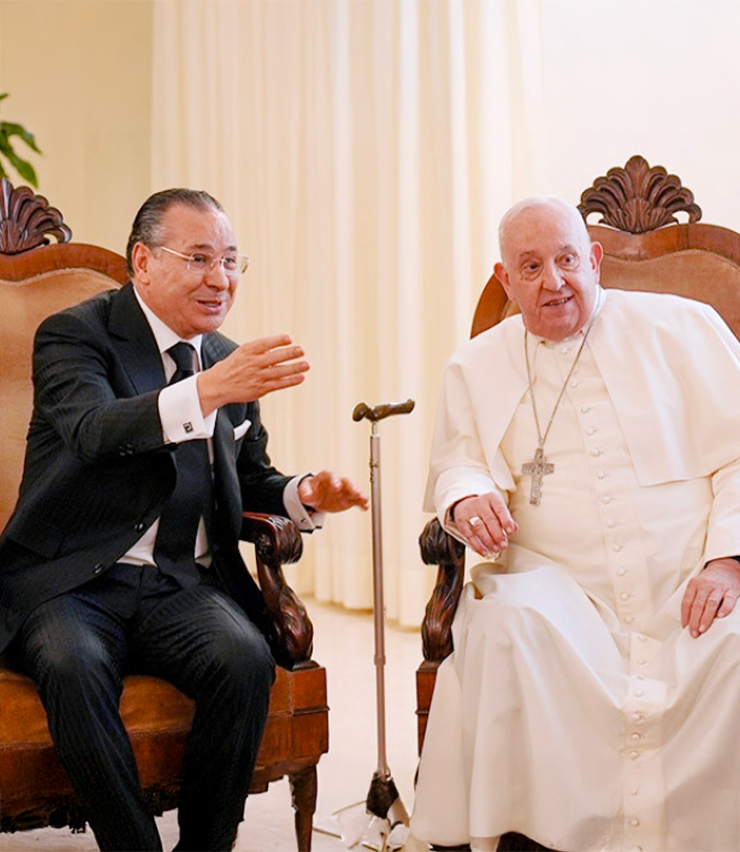 GKSD President Kamel Ghribi meets His Holiness Pope Francis together with High Representatives of the Forces of Law and Order
