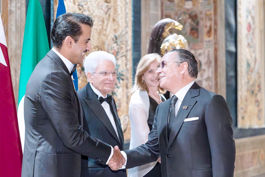 State Dinner at the Quirinale with the President of the Republic Mattarella and the Emir of Qatar Al-Thani