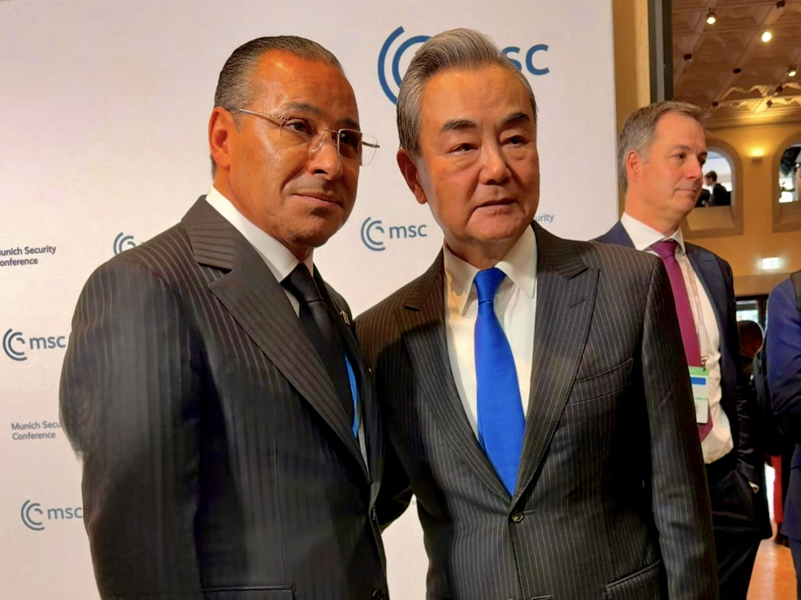Kamel Ghribi with Wang Yi, Foreign Minister of the People's Republic of China