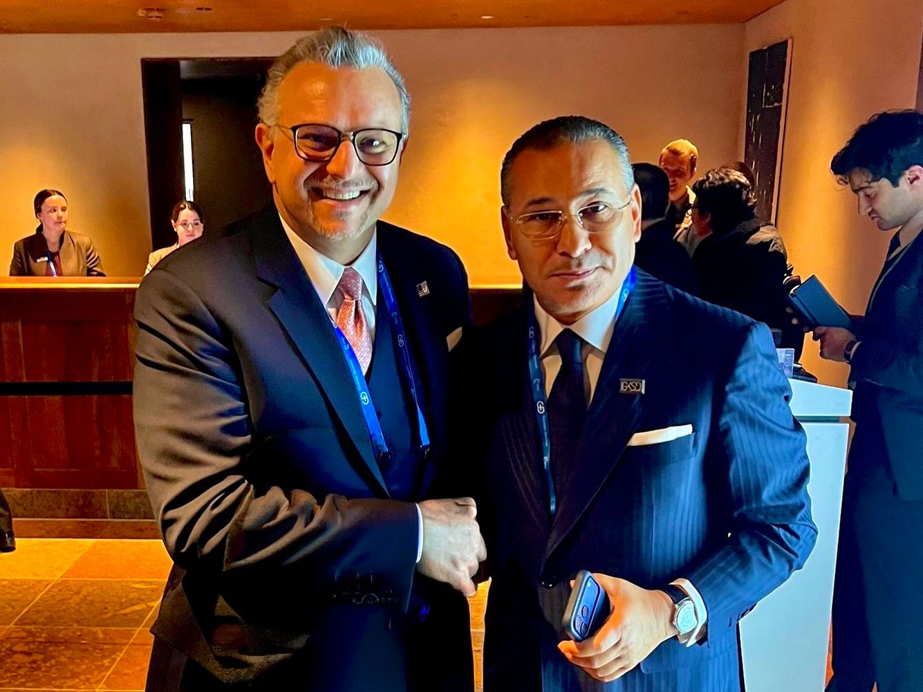 Kamel Ghribi with Massad Fares Boulos, U.S. Senior Advisor for Arab and African Affairs